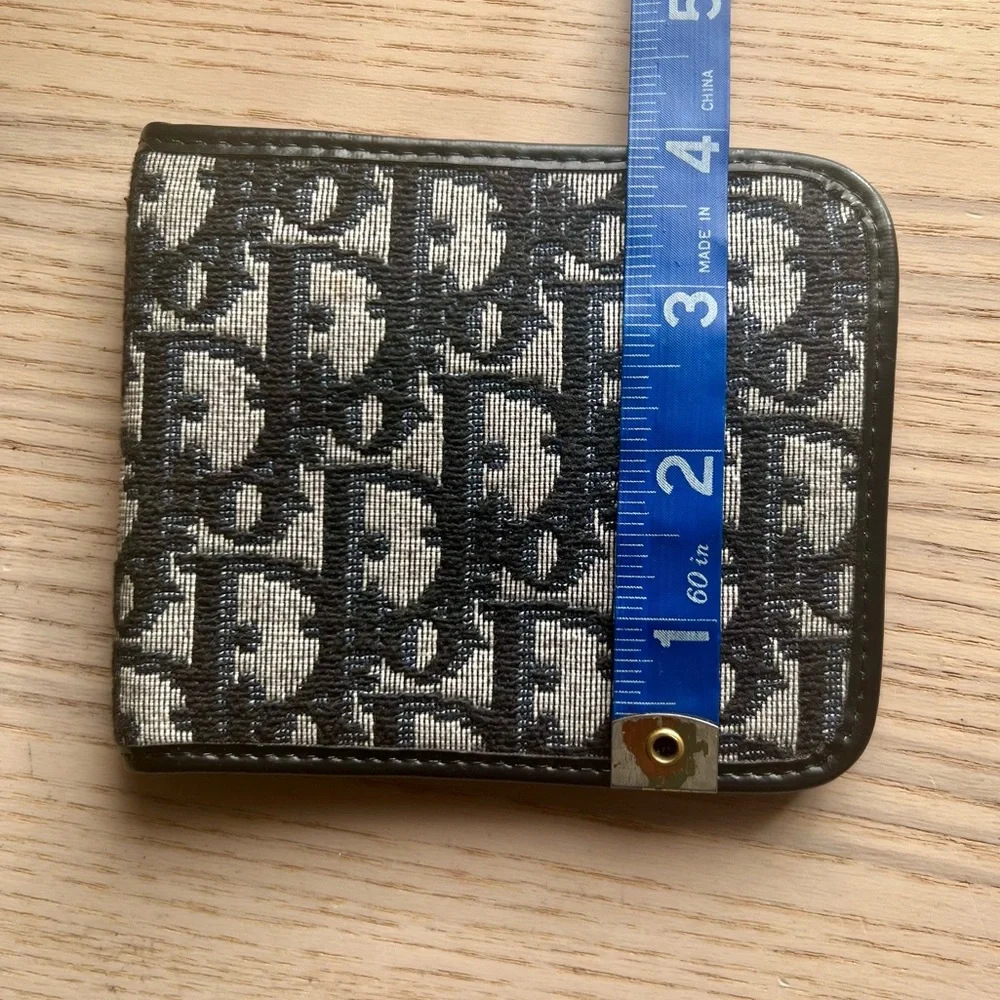 Vintage Christian Dior Trotter Bifold Wallet Navy Blue